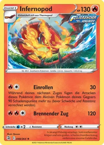infernopod 048/264 – Pokémon Fusionsangriff Karte