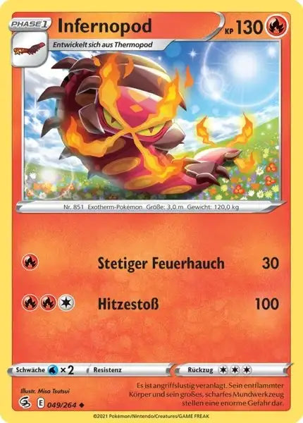 infernopod 049/264 – Pokémon Fusionsangriff Karte