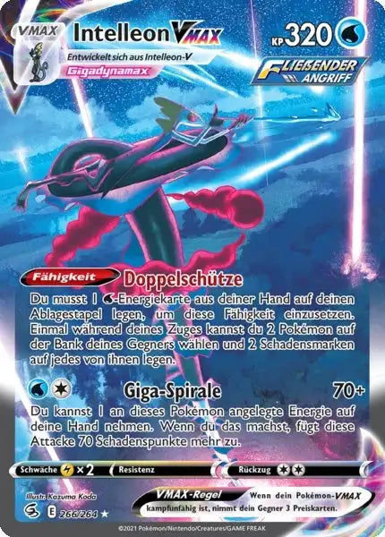 intelleon vmax 266/264 – Pokémon Fusionsangriff Karte