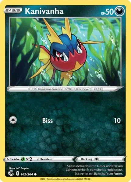 kanivanha 162/264 – Pokémon Fusionsangriff Karte