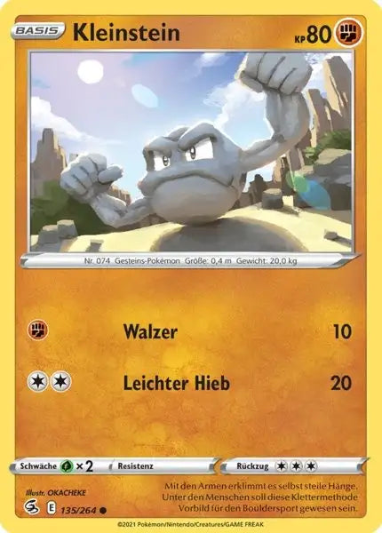 kleinstein 135/264 – Pokémon Fusionsangriff Karte