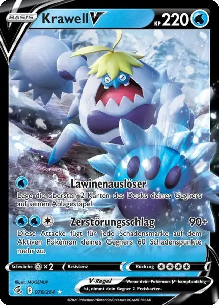 krawell v 076/264 – Pokémon Fusionsangriff Karte