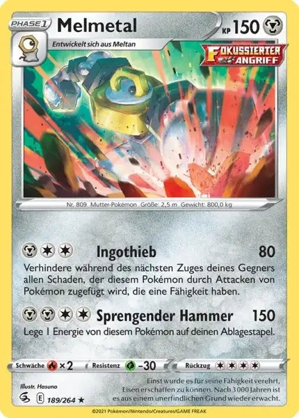 melmetal 189/264 – Pokémon Fusionsangriff Karte