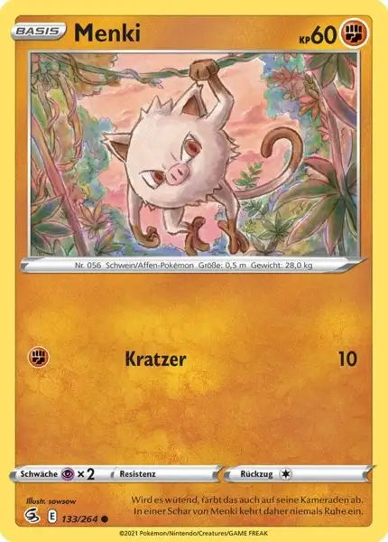 menki 133/264 – Pokémon Fusionsangriff Karte