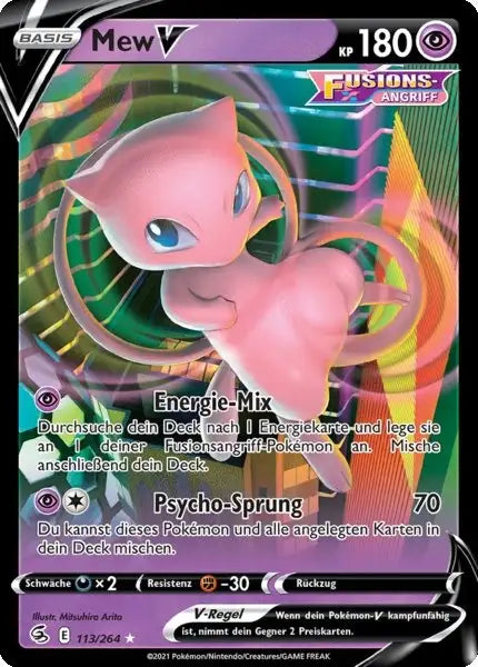 mew v 113/264 – Pokémon Fusionsangriff Karte