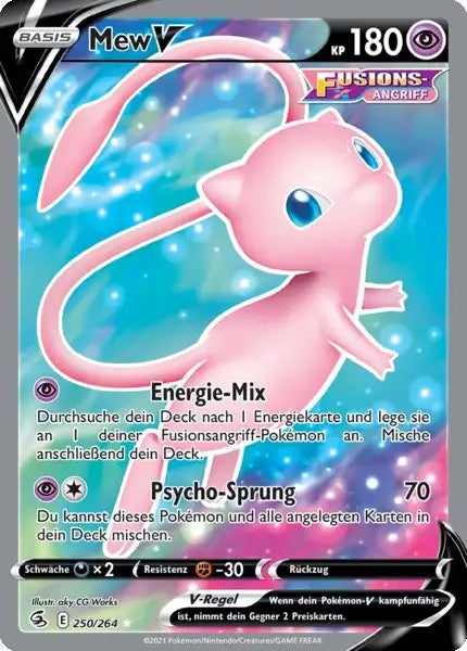 mew v 250/264 – Pokémon Fusionsangriff Karte