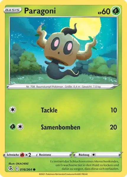 paragoni 016/264 – Pokémon Fusionsangriff Karte