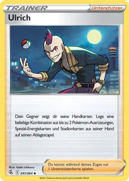 pokemon karte unterstuetzer ulrich fusionsangriff 241/264 – Pokémon Fusionsangriff Karte