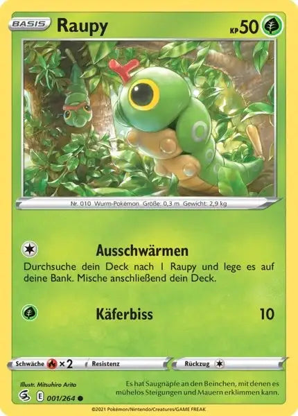 raupy 001/264 – Pokémon Fusionsangriff Karte