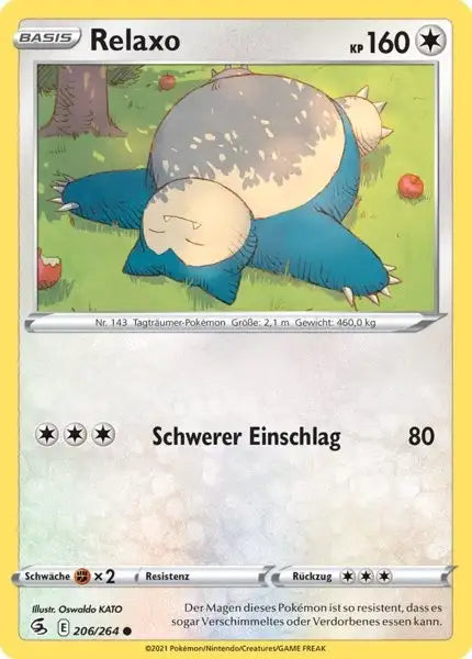 relaxo 206/264 – Pokémon Fusionsangriff Karte