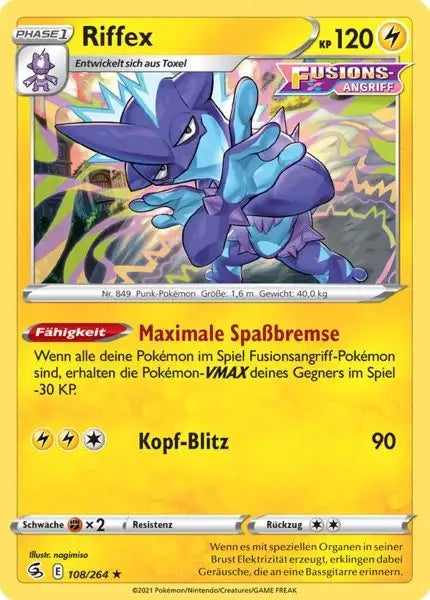 riffex 108/264 – Pokémon Fusionsangriff Karte