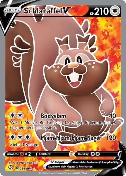 schlaraffel v 256/264 – Pokémon Fusionsangriff Karte