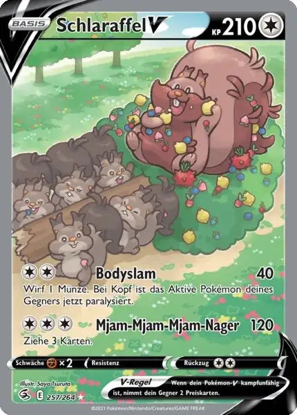 schlaraffel v 257/264 – Pokémon Fusionsangriff Karte