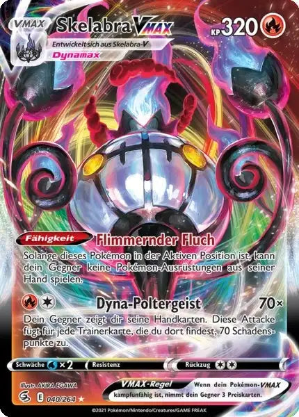 skelabra vmax 040/264 – Pokémon Fusionsangriff Karte