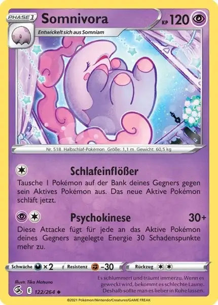 somnivora 122/264 – Pokémon Fusionsangriff Karte
