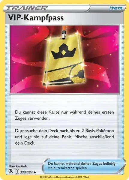 vip kampfpass 225/264 – Pokémon Fusionsangriff Karte