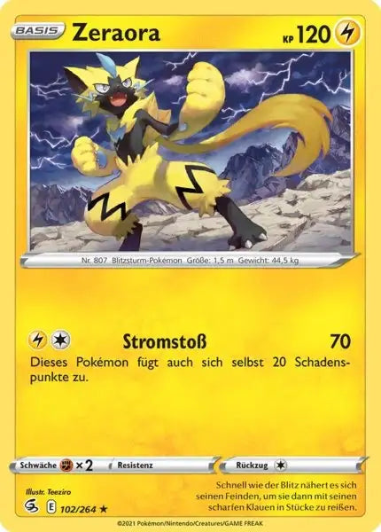 zeraora 102/264 – Pokémon Fusionsangriff Karte