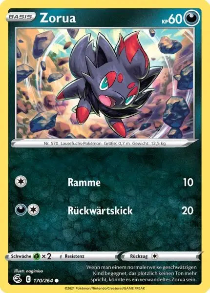 zorua 170/264 – Pokémon Fusionsangriff Karte