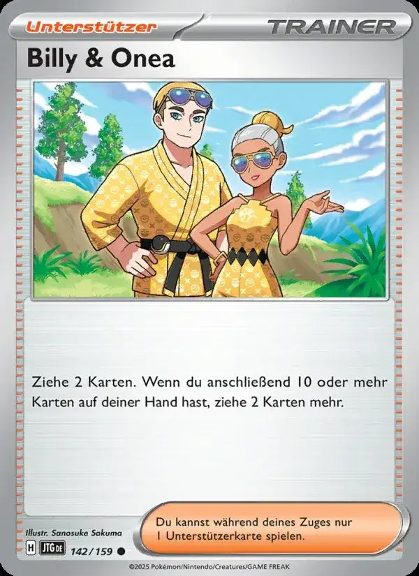 Billy onea 142/159 – Pokémon Reisegefährten Karte