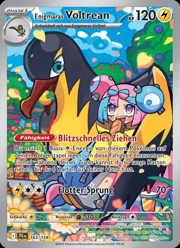 Enigmaras voltrean 163/159 – Pokémon Reisegefährten Karte