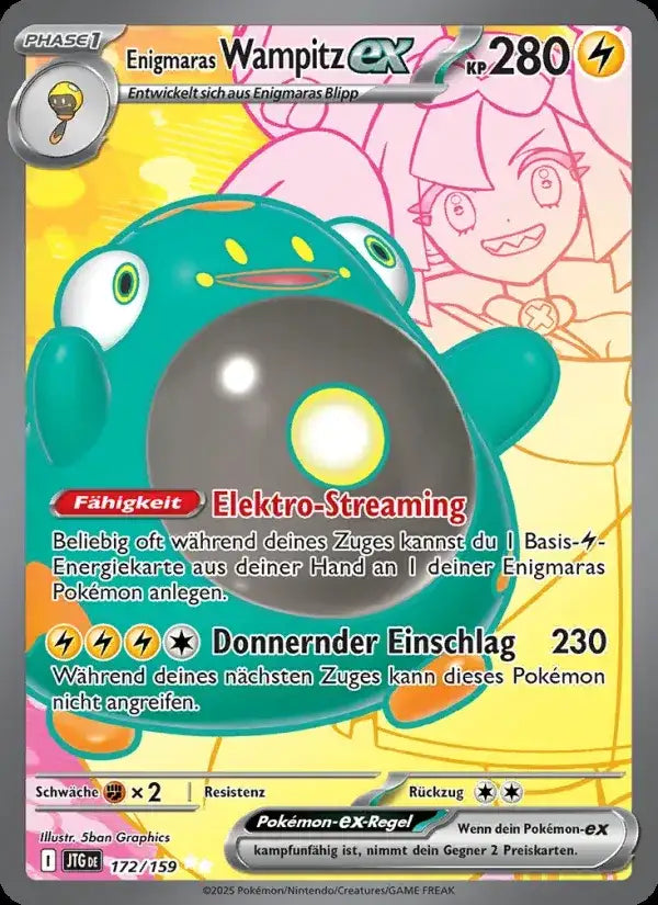 Enigmaras wampitz ex 172/159 – Pokémon Reisegefährten Karte