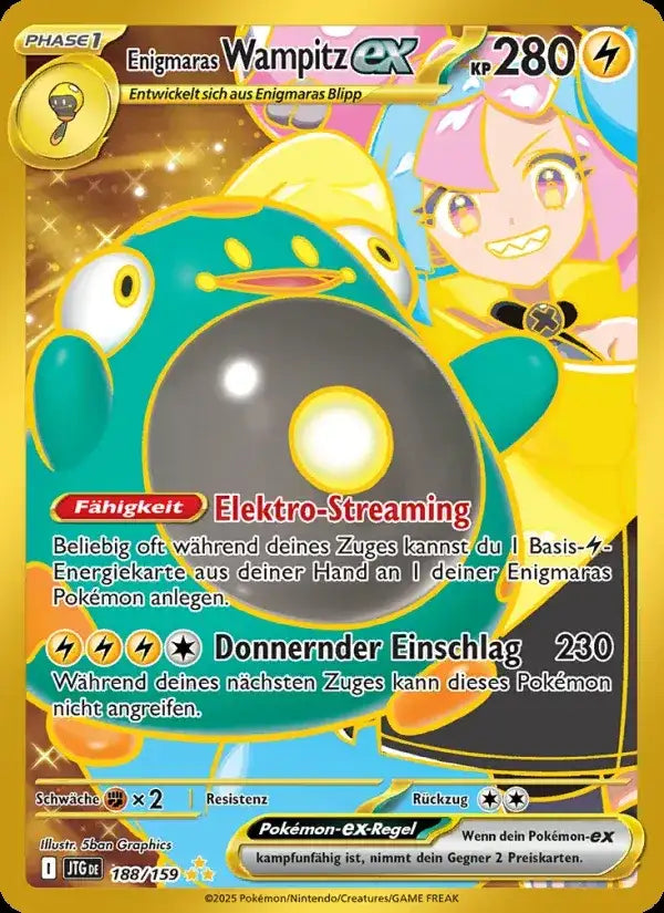 Enigmaras wampitz ex 188/159 – Pokémon Reisegefährten Karte