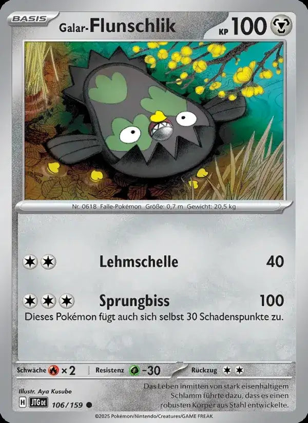 Galar flunschlik 106/159 – Pokémon Reisegefährten Karte
