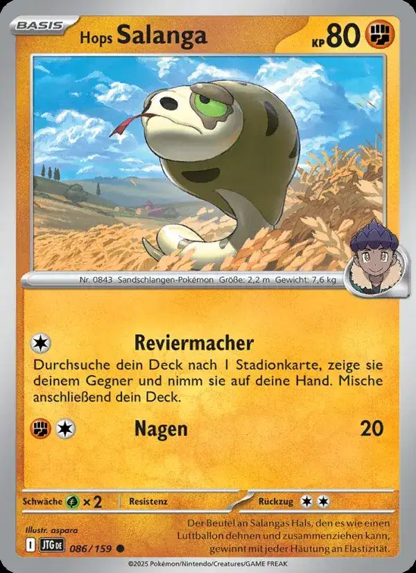 Hops salanga 086/159 – Pokémon Reisegefährten Karte