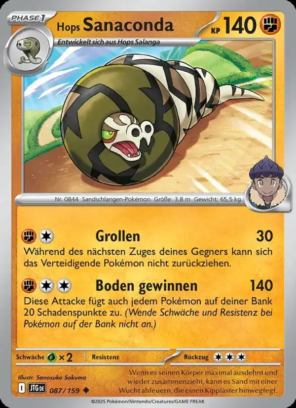 Hops sanaconda 087/159 – Pokémon Reisegefährten Karte