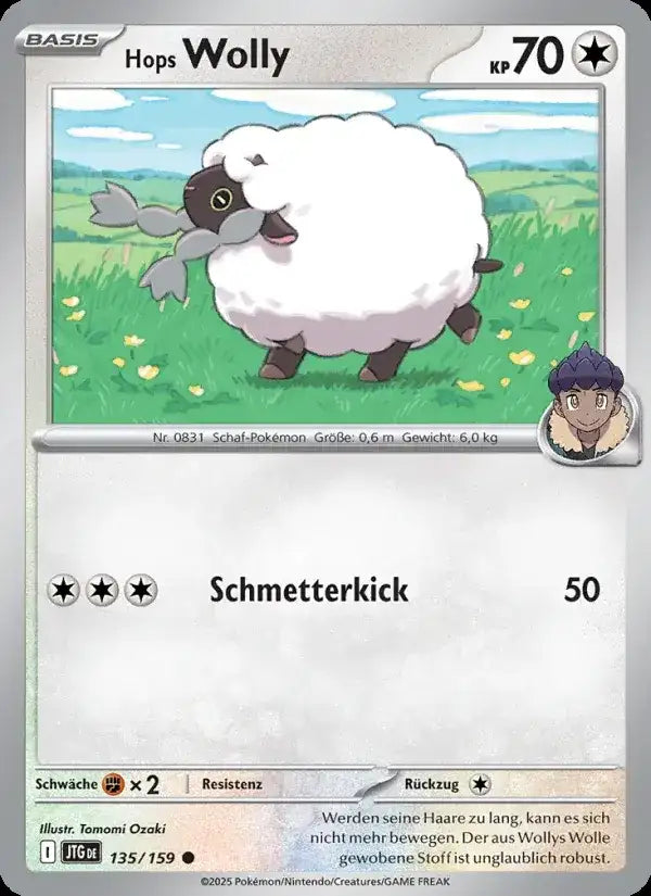 Hops wolly 135/159 – Pokémon Reisegefährten Karte
