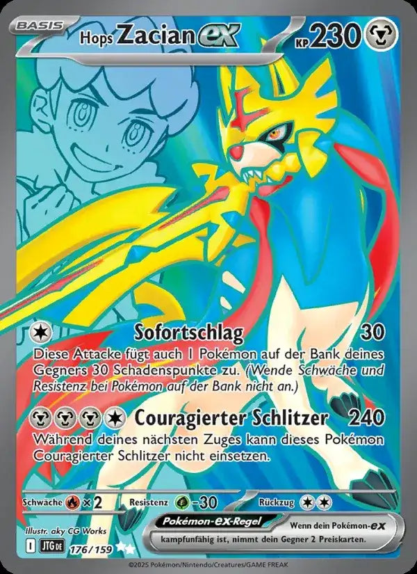 Hops zacian ex 176/159 – Pokémon Reisegefährten Karte
