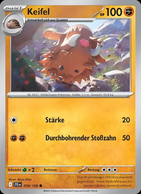 Keifel 078/159 – Pokémon Reisegefährten Karte
