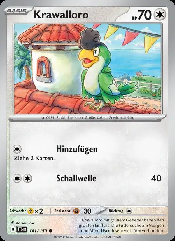 Krawalloro 141/159 – Pokémon Reisegefährten Karte