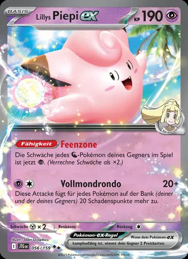 Lillys piepi ex 056/159 – Pokémon Reisegefährten Karte