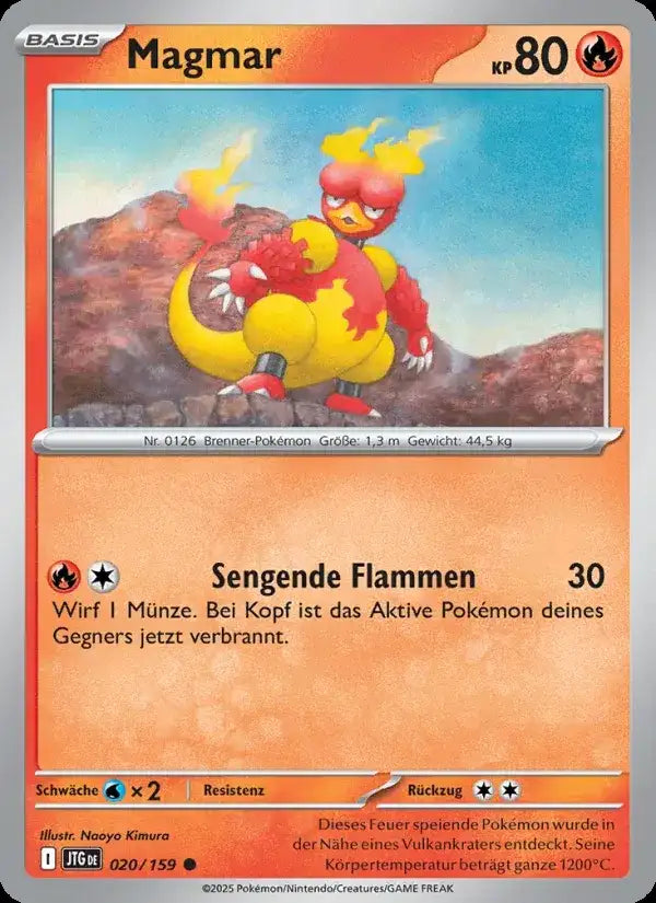 Magmar 020/159 – Pokémon Reisegefährten Karte