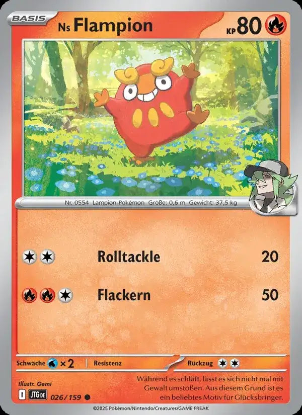 Ns flampion 026/159 – Pokémon Reisegefährten Karte
