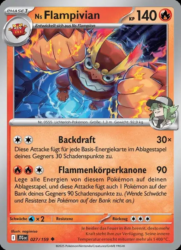 Ns flampivian 027/159 – Pokémon Reisegefährten Karte