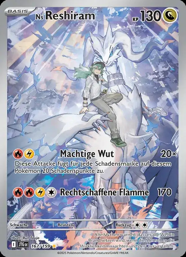 Ns reshiram 167/159 – Pokémon Reisegefährten Karte