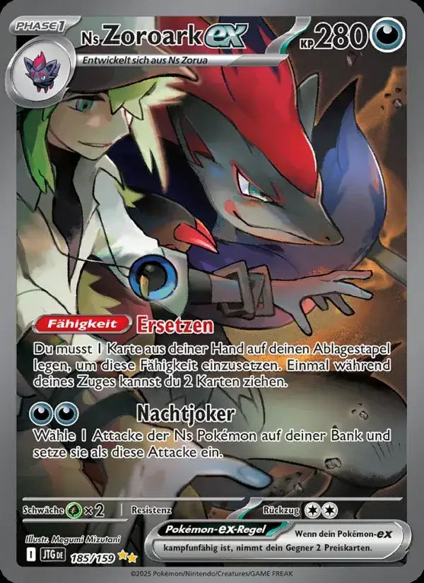 Ns zoroark ex 185/159 – Pokémon Reisegefährten Karte