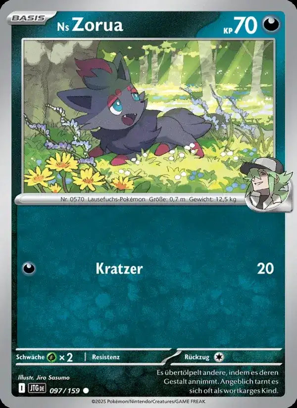 Ns zorua 097/159 – Pokémon Reisegefährten Karte
