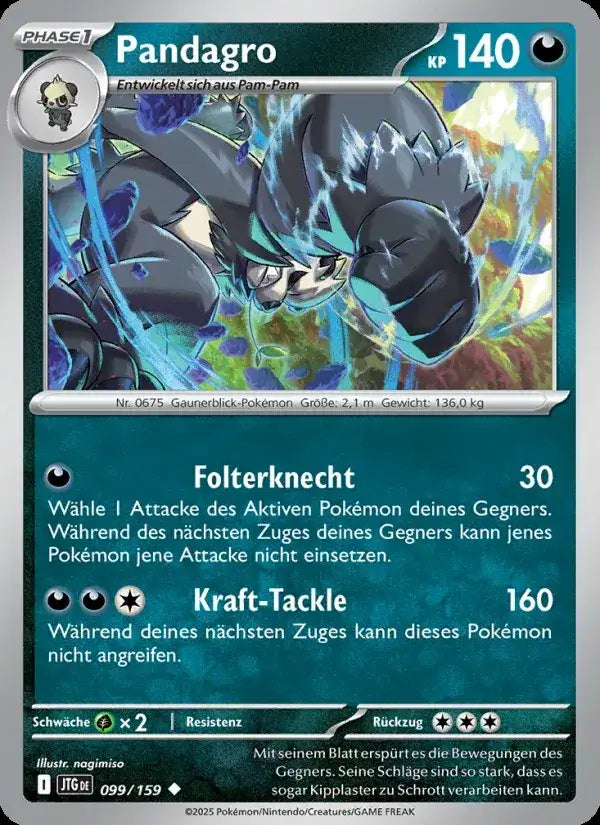 Pandagro 099/159 – Pokémon Reisegefährten Karte