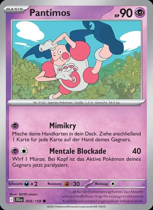 Pantimos 058/159 – Pokémon Reisegefährten Karte