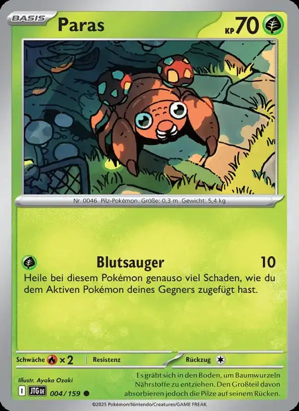 Paras 004/159 – Pokémon Reisegefährten Karte