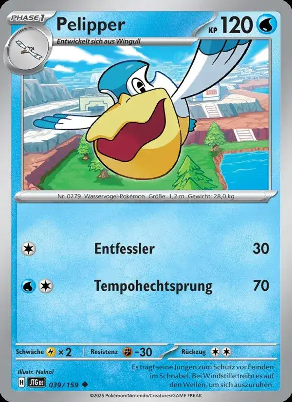 Pelipper 039/159 – Pokémon Reisegefährten Karte