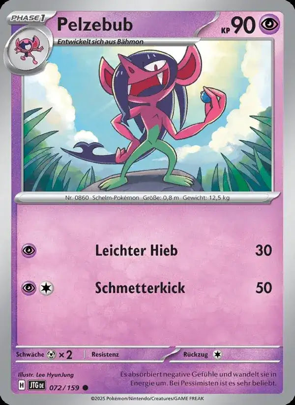 Pelzebub 072/159 – Pokémon Reisegefährten Karte
