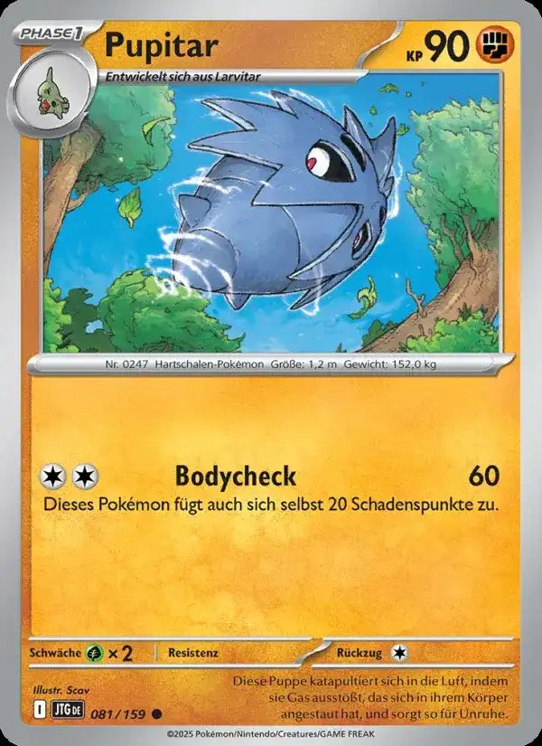 Pupitar 081/159 – Pokémon Reisegefährten Karte