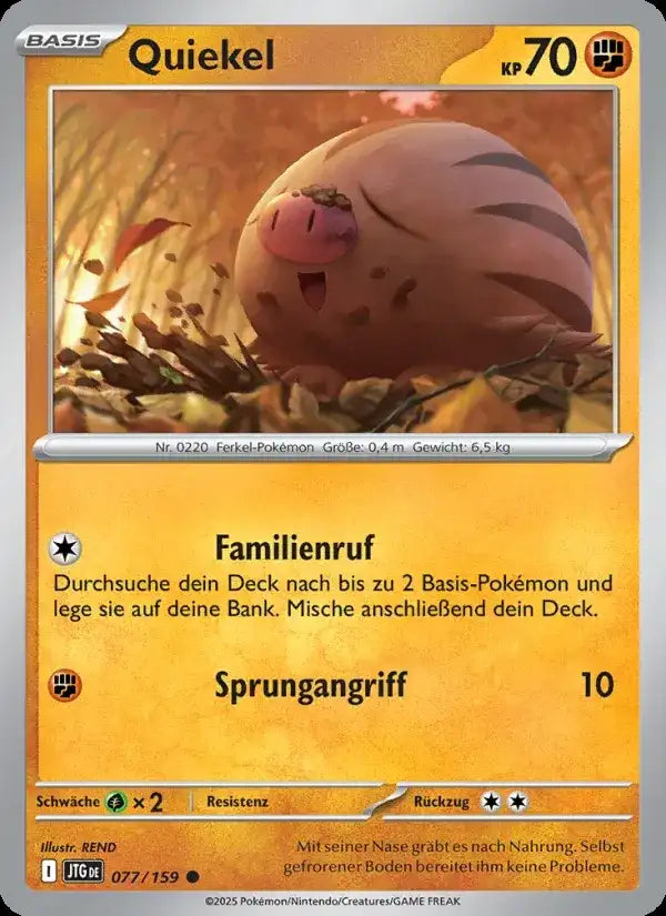 Quiekel 077/159 – Pokémon Reisegefährten Karte