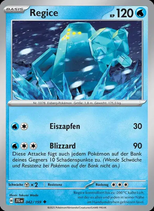 Regice 042/159 – Pokémon Reisegefährten Karte