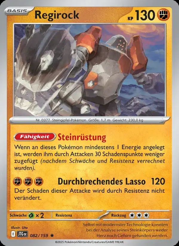 Regirock 082/159 – Pokémon Reisegefährten Karte