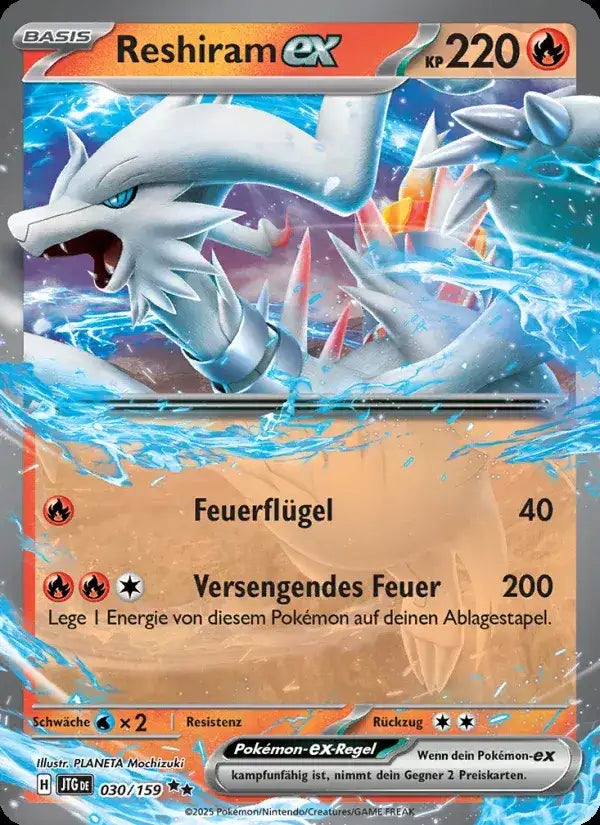 Reshiram ex 030/159 – Pokémon Reisegefährten Karte